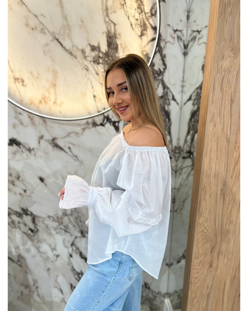 Bluzka hiszpanka By o la la...! biała