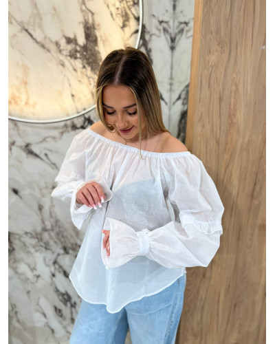 Bluzka hiszpanka By o la la...! biała
