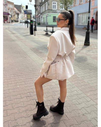 Marynarka materiałowa taliowana La Milla beżowa