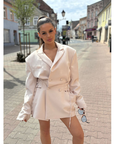 Marynarka materiałowa taliowana La Milla beżowa