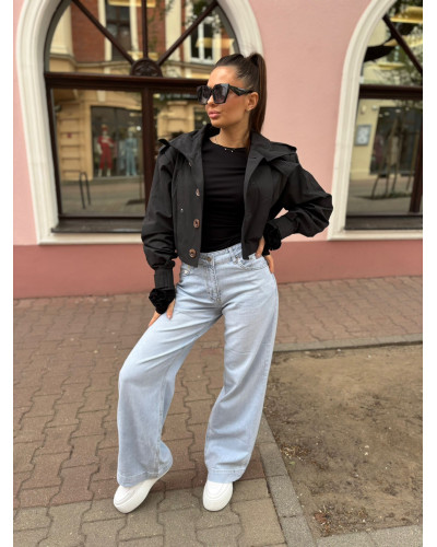 Spodnie jeansowe dzwony błękitne