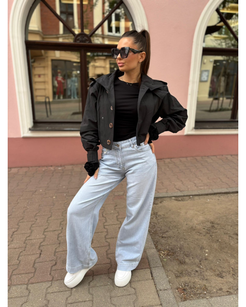 Spodnie jeansowe dzwony błękitne