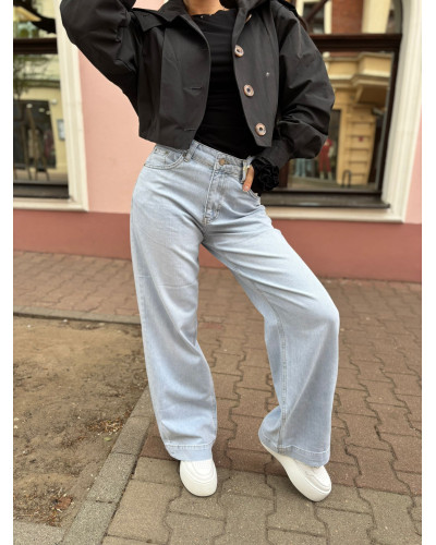 Spodnie jeansowe dzwony błękitne