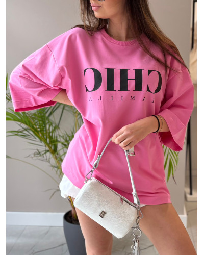 T-shirt oversize CHIC La Milla różowy