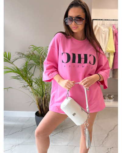T-shirt oversize CHIC La Milla różowy