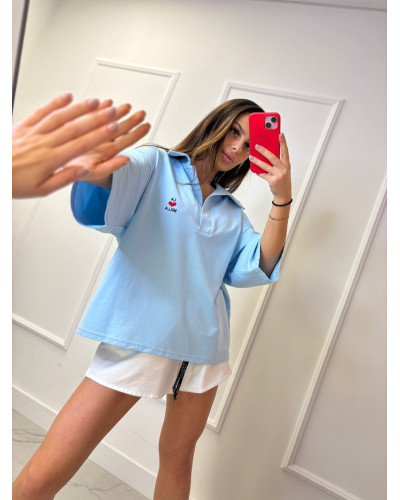 Bluzka polo La Milla niebieska