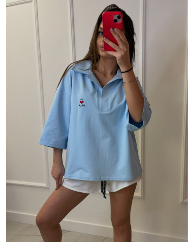 Bluzka polo La Milla niebieska