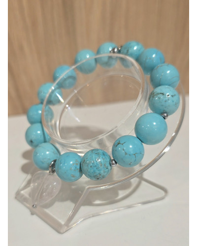 Bransoletka Morena By o la la..! turkusowa z kryształowym serduszkiem