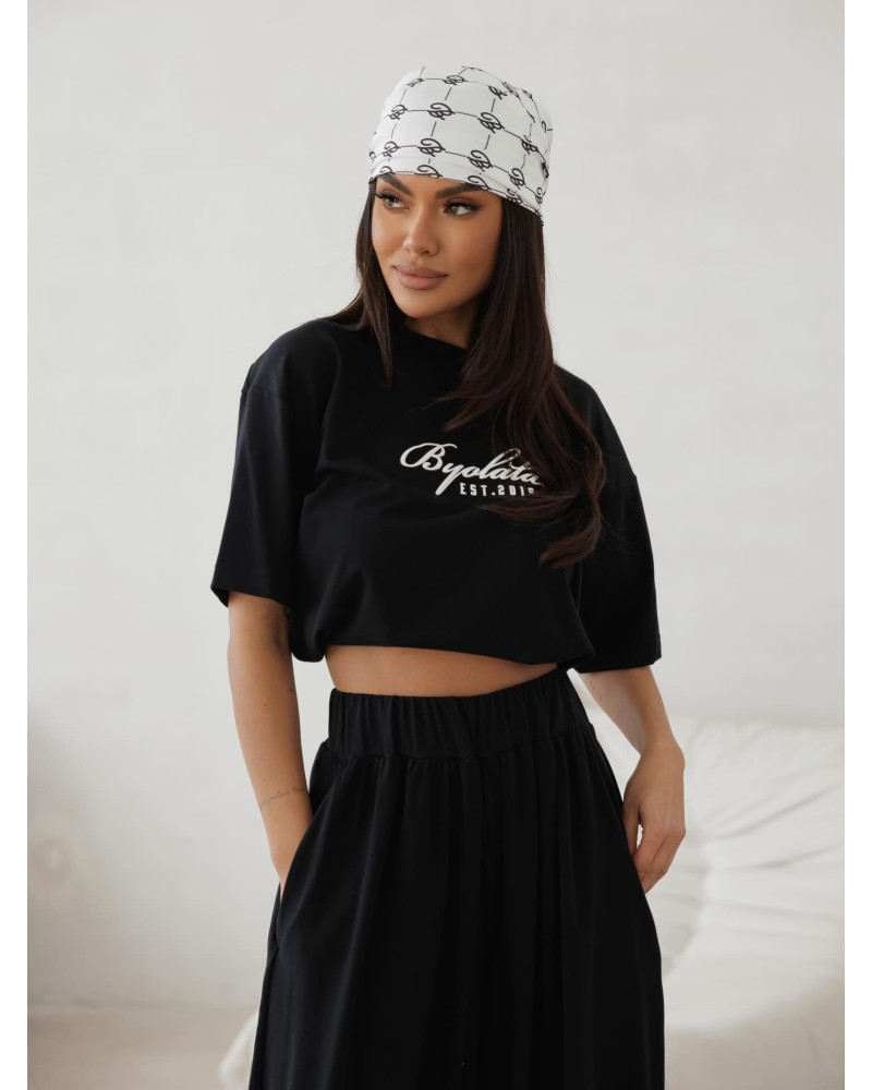 T-shirt By o la la...! EST. 2015 czarny