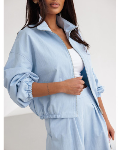 Komplet ortalionowy z bomberką By o la la...! błękitny