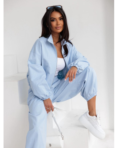 Komplet ortalionowy z bomberką By o la la...! błękitny