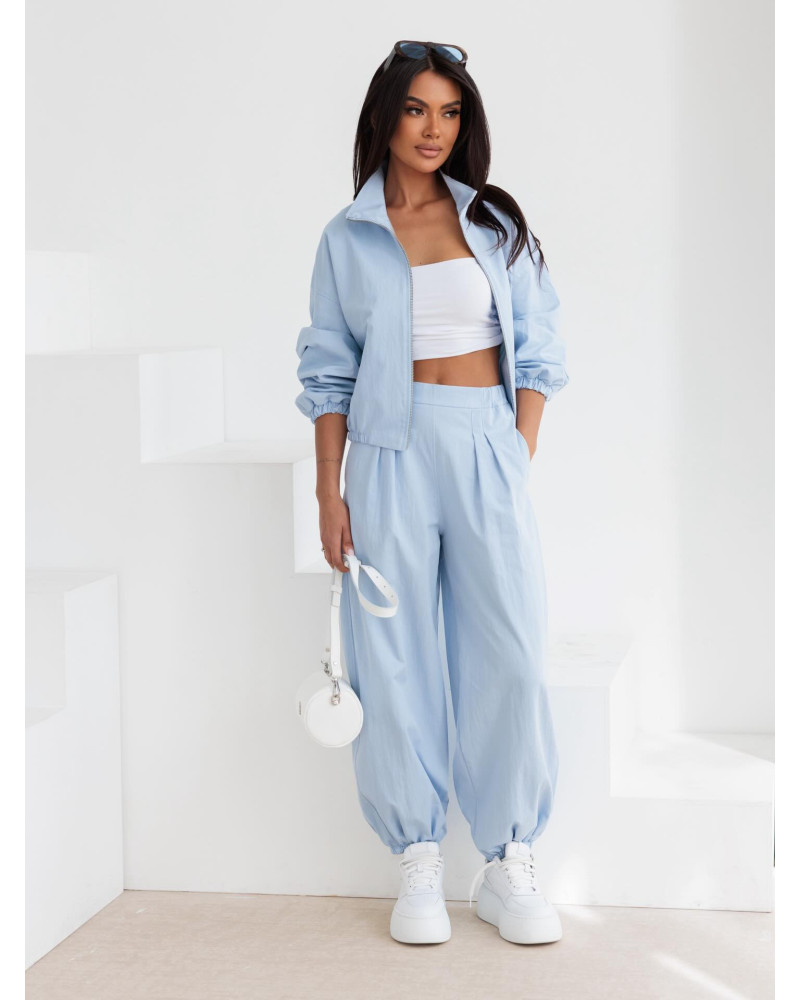 Komplet ortalionowy z bomberką By o la la...! błękitny