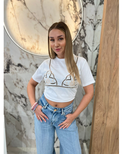 T-shirt z biustonoszem By o la la...!