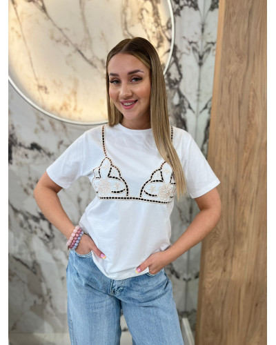 T-shirt z biustonoszem By o la la...!