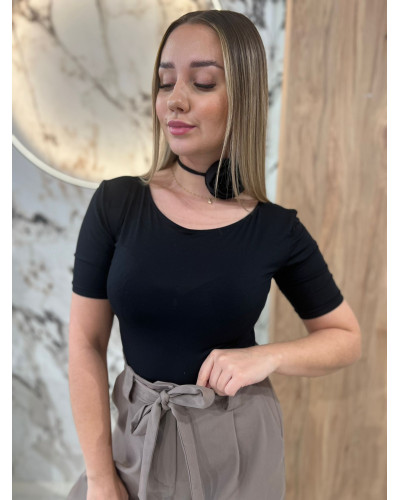 Body z różą By o la la...! czarne