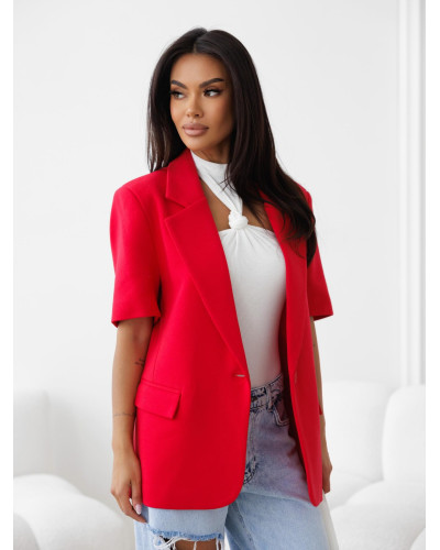 Marynarka dresowa z krótkim rękawem By o la la...! red kiss