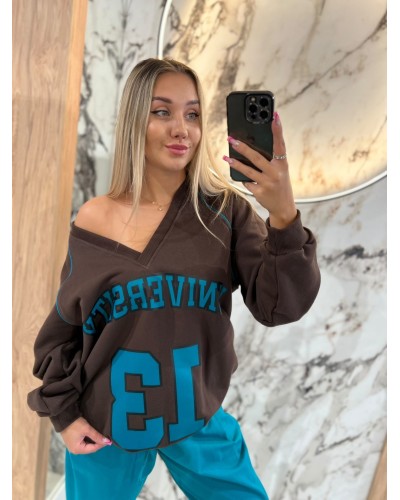 Bluza University 13 By o la la...! chocomuss z petrolem