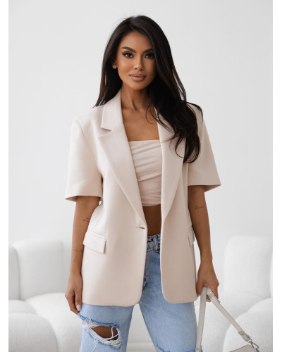 Marynarka dresowa z krótkim rękawem By o la la...! nude