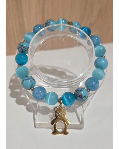 Bransoletka miś By o la la..! niebieska