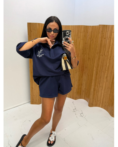 Komplet dresowy polo La Milla granatowy