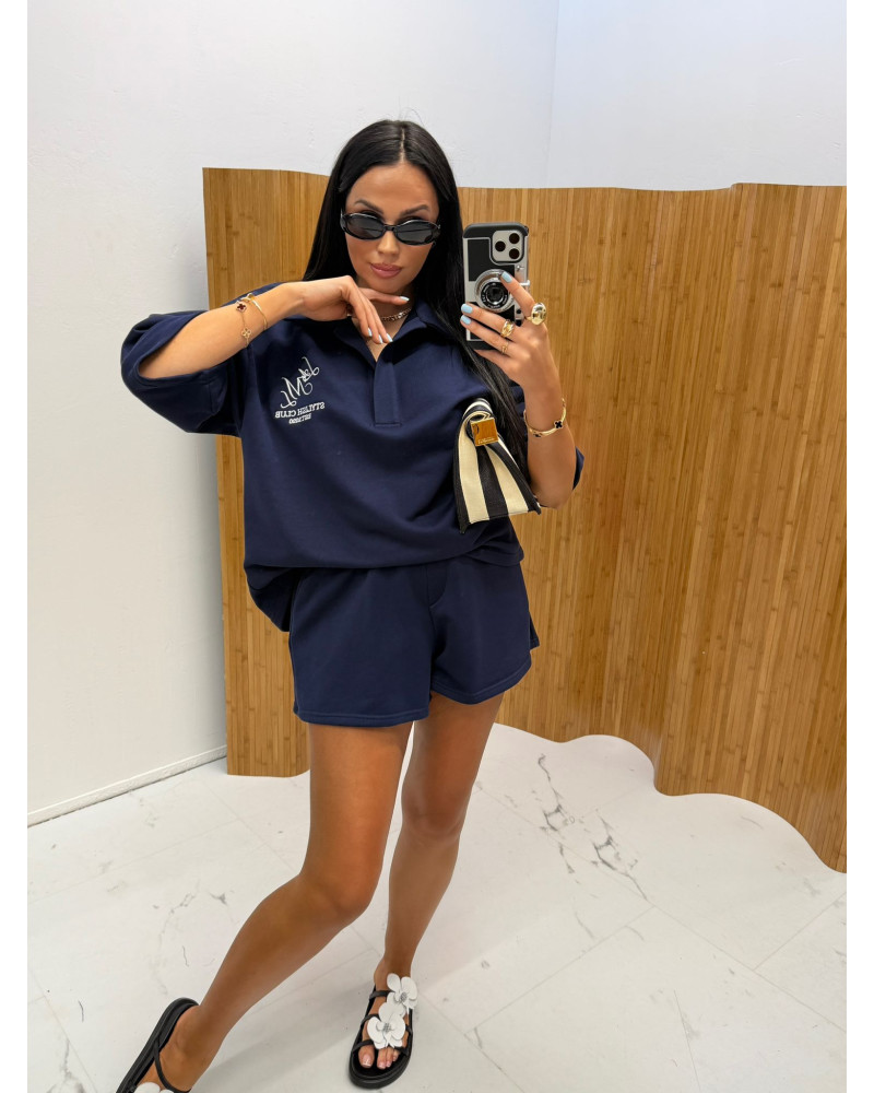 Komplet dresowy polo La Milla granatowy