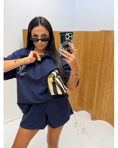 Komplet dresowy polo La Milla granatowy