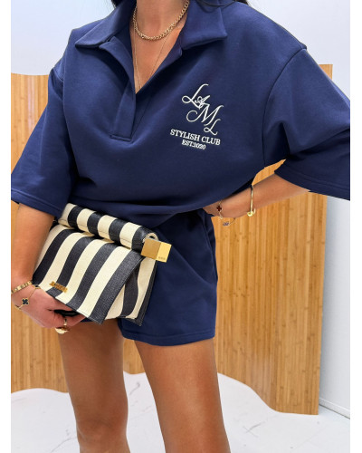 Komplet dresowy polo La Milla granatowy