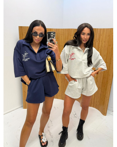 Komplet dresowy polo La Milla szary