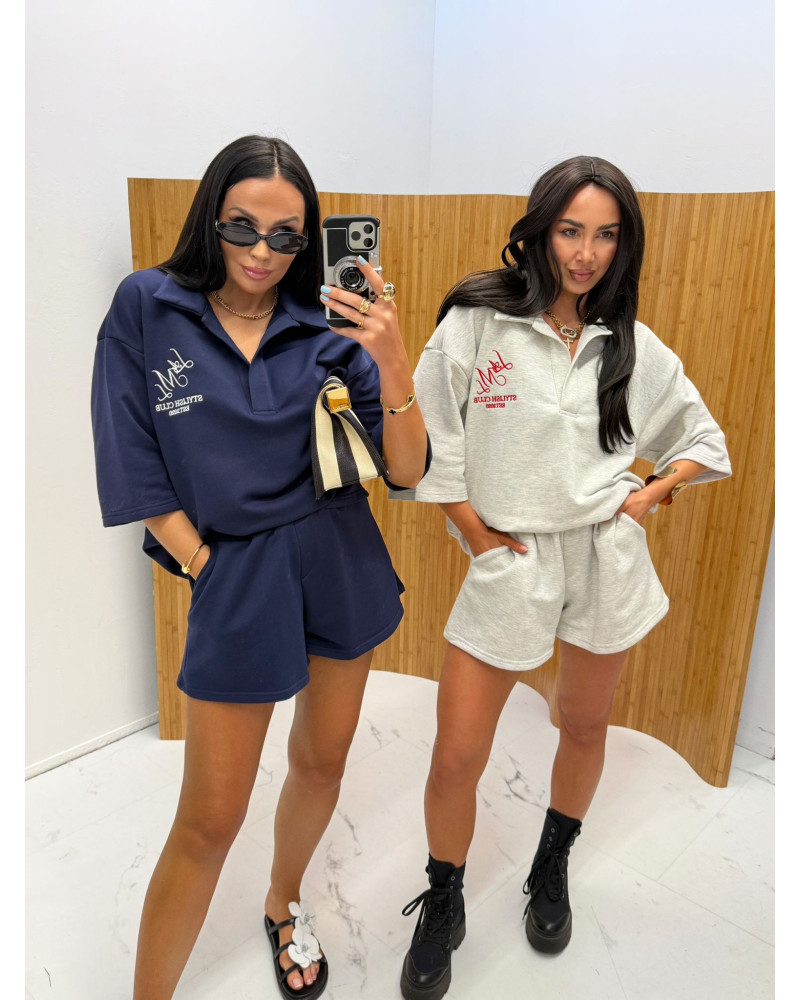 Komplet dresowy polo La Milla szary