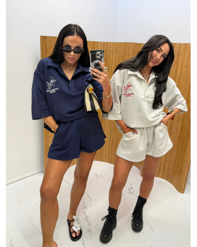 Komplet dresowy polo La Milla szary