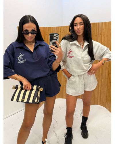 Komplet dresowy polo La Milla szary