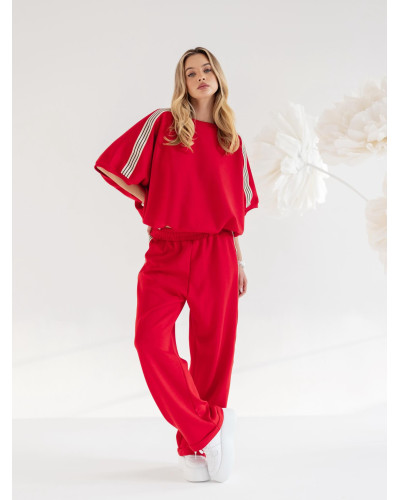 Komplet dresowy z paskami By o la la...! red kiss
