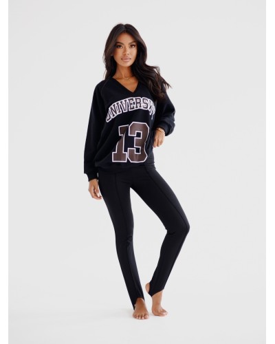 Bluza University 13 By o la la...! czarna z chocomuss