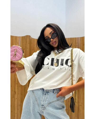 T-shirt oversize CHIC La Milla śmietankowy