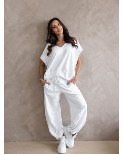 Bluza bez rękawów oversize By o la la...! biała