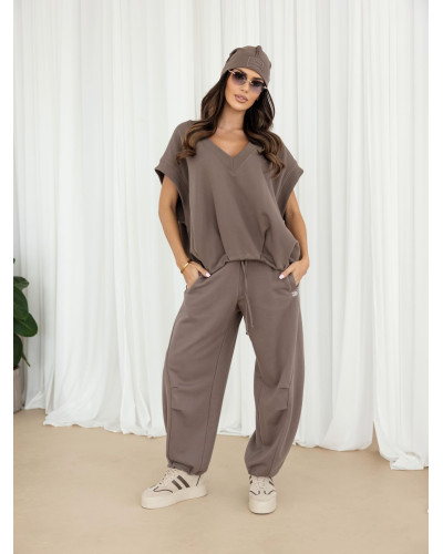 Bluza bez rękawów oversize By o la la...! kakao