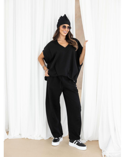 Bluza bez rękawów oversize By o la la...! czarna