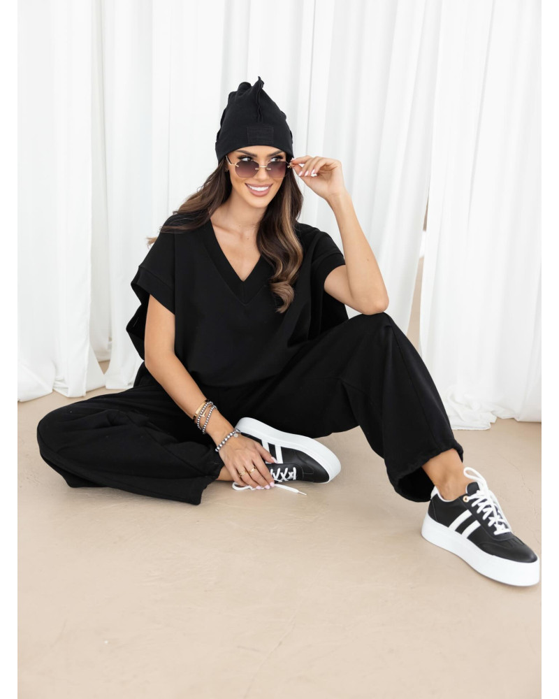 Bluza bez rękawów oversize By o la la...! czarna