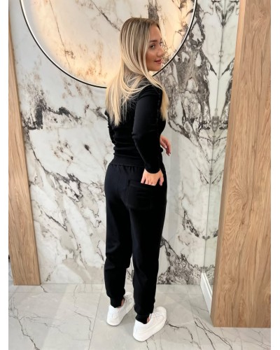 Spodnie dresowe serduszka By o la la...! czarne