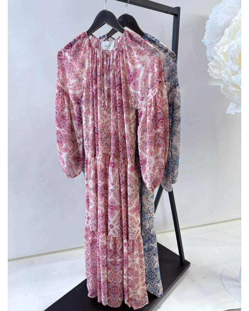 Sukienka wzorzysta By o la la...! różowa