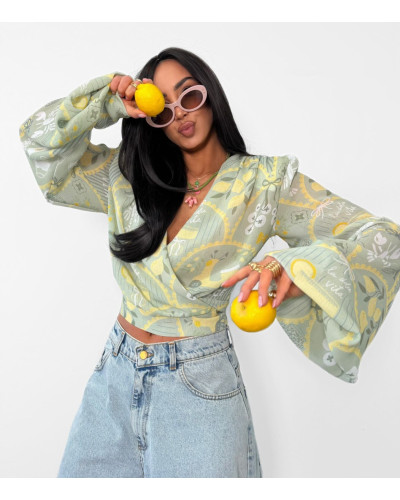 Koszula wiązana La Dolce Vita La Milla matcha