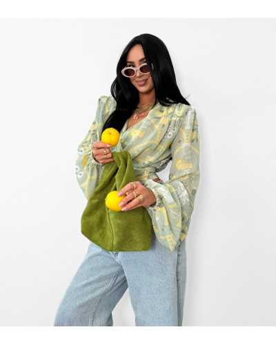 Koszula wiązana La Dolce Vita La Milla matcha