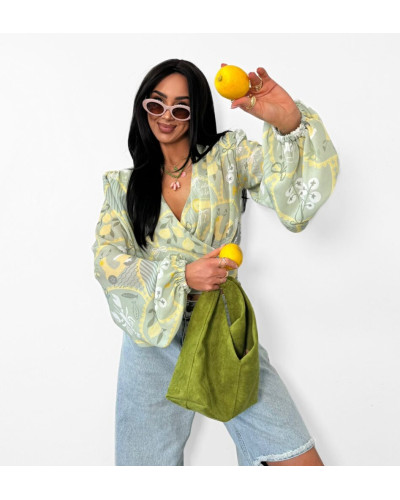 Koszula wiązana La Dolce Vita La Milla matcha