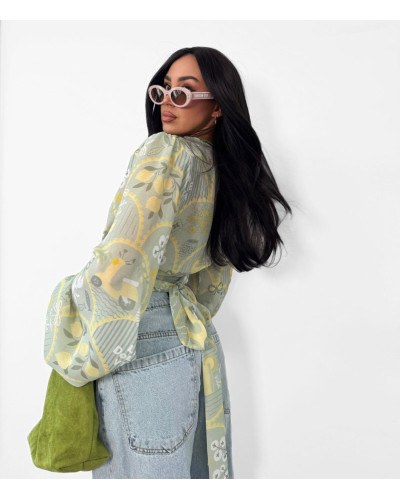 Koszula wiązana La Dolce Vita La Milla matcha