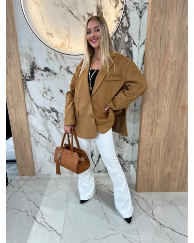 Marynarka welurowa By o la la...! camel