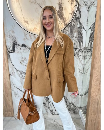 Marynarka welurowa By o la la...! camel