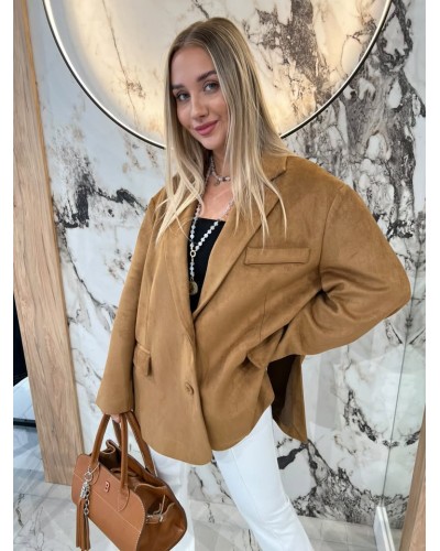 Marynarka welurowa By o la la...! camel