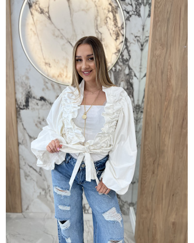 Bomberka ze ściągaczem By o la la...! śmietankowa