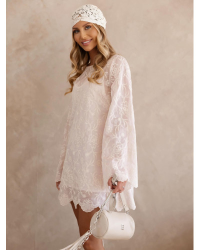 Sukienka koronkowa By o la la...! różowa