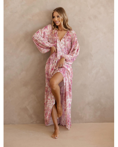 Sukienka wzorzysta By o la la...! różowa